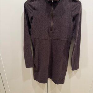 CALIA by Carrie Underwood Lustralux Long Sleeve Dress Color Coffee Grounds Small